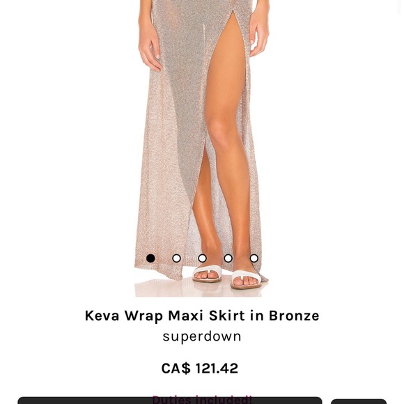 Kevin wrap maxi skirt in bronze from revolve - Picture 4 of 5